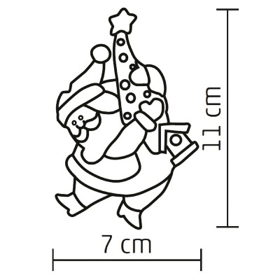 LED-es ablakdísz, Mikulás - KID 323